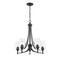 Z-Lite Joliet 5 Light Chandelier, Matte Black & Clear 473-5MB - alternate 4